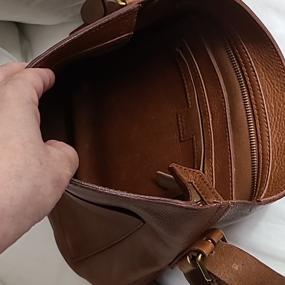 Madewell Brown Leather Bucket Bag - Picture 7 of 12